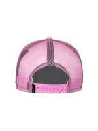 Alpinestars Cappello Corp Trucker, rosa, vista posteriore, con pannelli posteriori in rete rosa e chiusura snapback regolabile, copricapo casual ispirato al motorsport