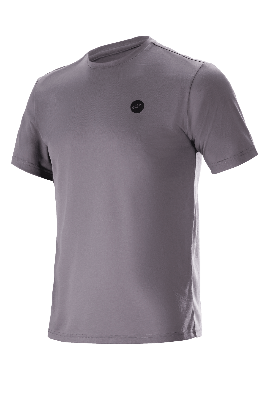 Alpinestars Dot Tech Tee - Manica Corta, Grigio Sparrow, t-shirt tecnica, piccolo logo circolare nero sul petto, tessuto traspirante DriRelease, abbigliamento casual per mountain bike e off-road