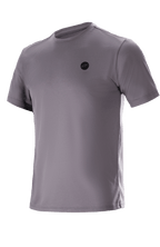 Alpinestars Dot Tech Tee - Manica Corta, Grigio Sparrow, t-shirt tecnica, piccolo logo circolare nero sul petto, tessuto traspirante DriRelease, abbigliamento casual per mountain bike e off-road