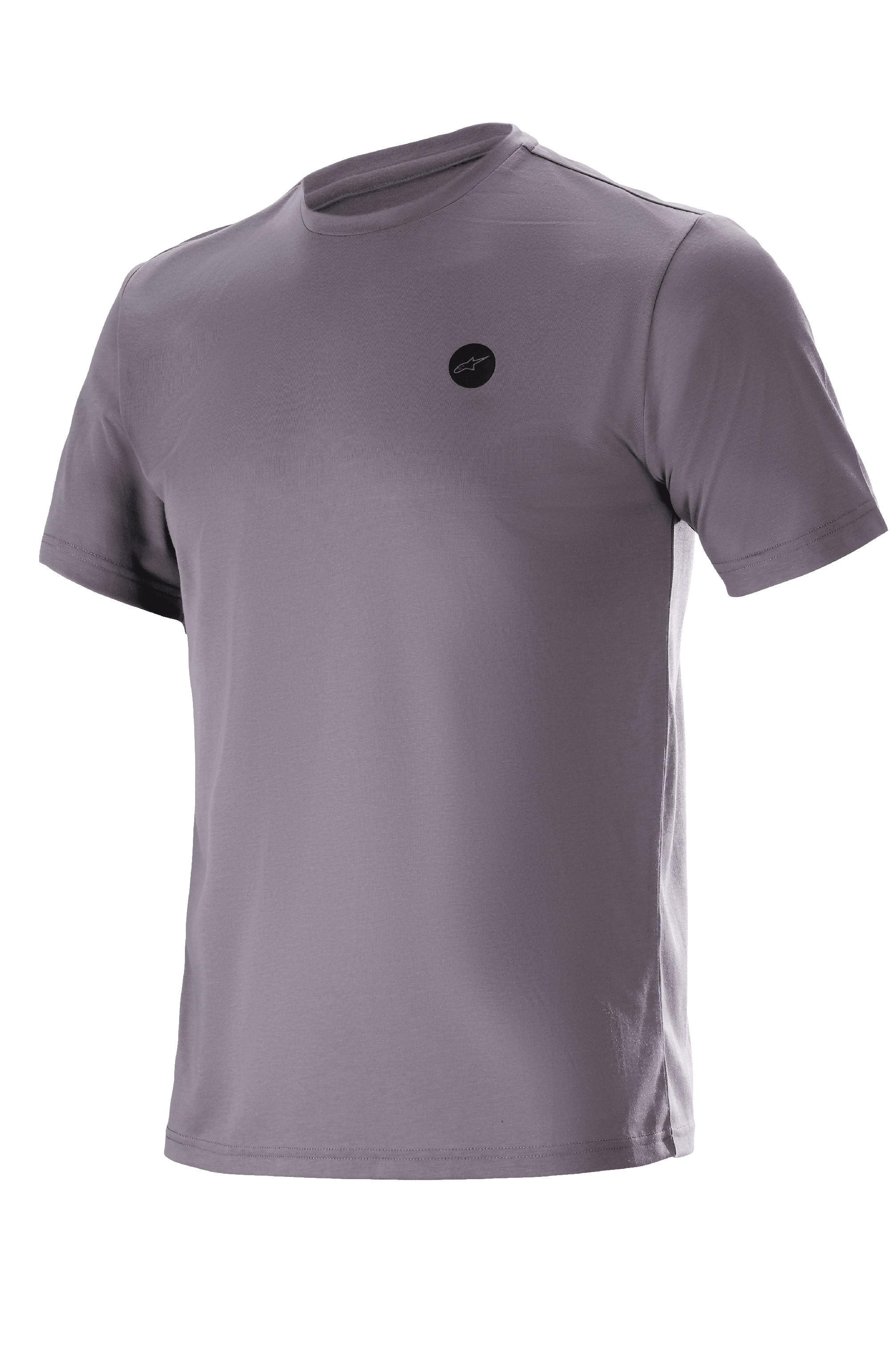 Alpinestars Dot Tech Tee - Manica Corta, Grigio Sparrow, t-shirt tecnica, piccolo logo circolare nero sul petto, tessuto traspirante DriRelease, abbigliamento casual per mountain bike e off-road