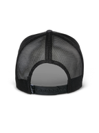 Cappello Alpinestars Flag Snapback, vista posteriore, Charcoal Heather Black, con pannelli in mesh nero traspirante e chiusura snapback regolabile, copricapo casual ispirato al motorsport