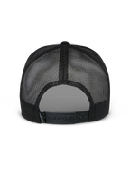 Cappello Snapback Flag Alpinestars, bianco e nero, vista posteriore con pannelli in rete nera e chiusura snapback regolabile, copricapo casual da motorsport