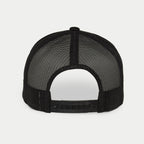 Cappello Alpinestars Flag Snapback, Military Black, vista posteriore con pannelli in mesh elasticizzato nero e chiusura snapback regolabile in plastica, accessorio streetwear casual
