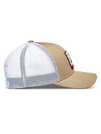 Alpinestars Cali 2.0 Cappello, cappello con visiera curva e corona strutturata, sabbia e bianco, retro in rete.