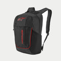 Zaino Alpinestars GFX V2, nero e rosso, zaino sportivo di medie dimensioni con logo Astars rosso e marchio verticale, tasca laterale in rete per borraccia, spallacci imbottiti in rete traspirante