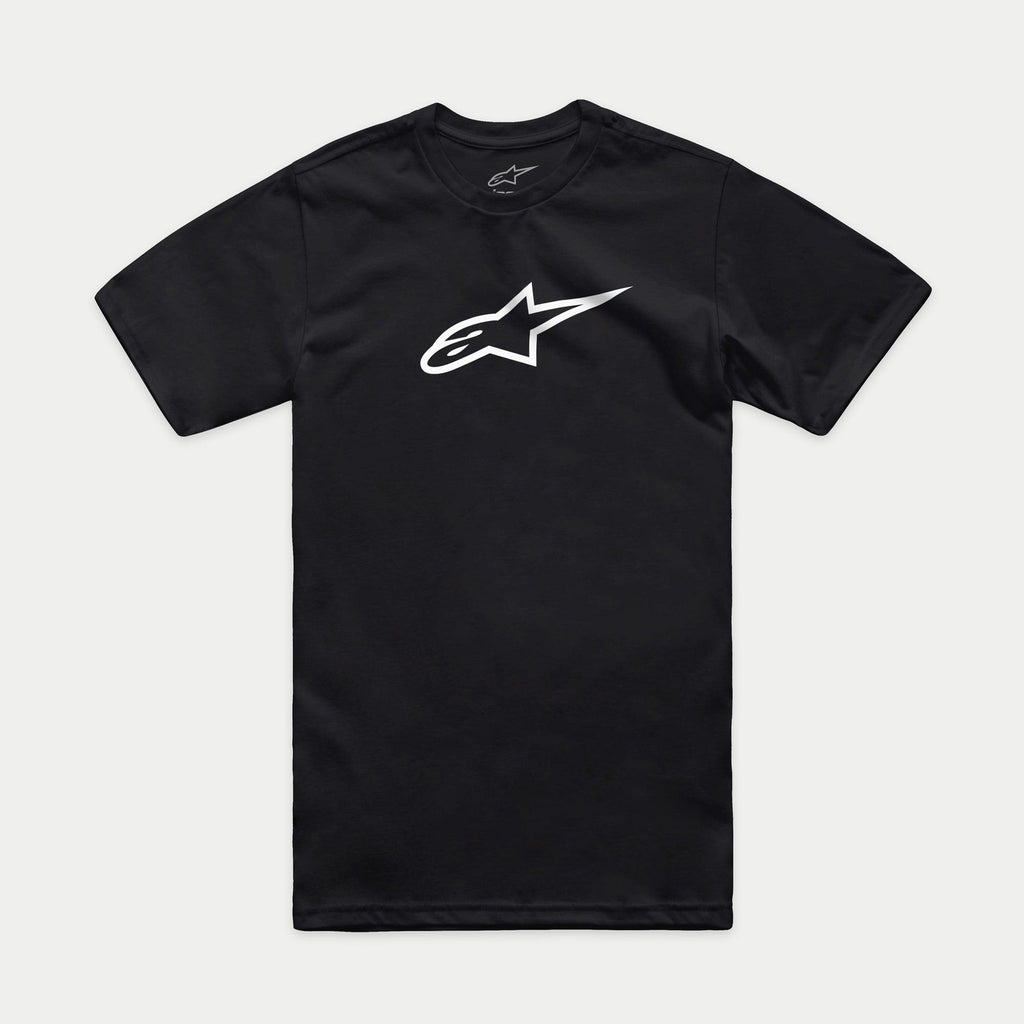 Alpinestars Ageless 2.0 CSF Tee, maglietta a maniche corte, nero con logo Ageless bianco, abbigliamento sportivo casual motorsport