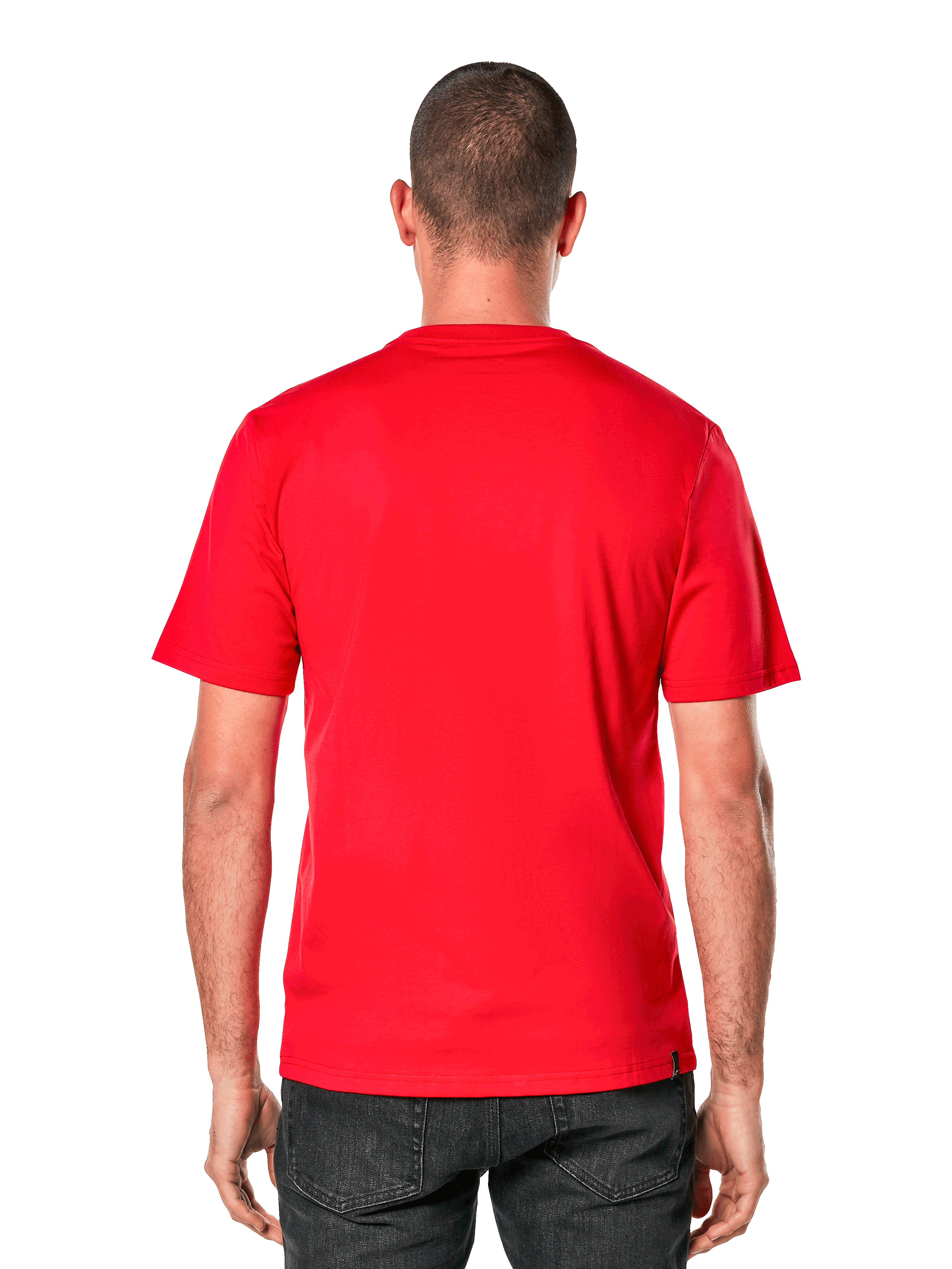 Alpinestars Ageless 2.0 CSF Tee, maglietta a maniche corte, vista posteriore, rosso, abbigliamento sportivo casual ispirato al motorsport