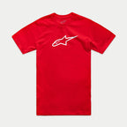 Alpinestars Ageless 2.0 CSF Tee, maglietta a maniche corte, rosso, grafica logo Ageless bianco sul petto, abbigliamento sportivo casual