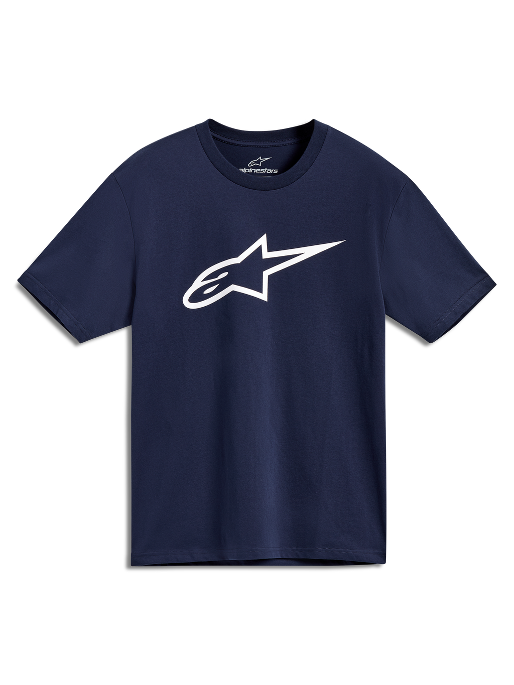 Alpinestars Ageless 2.0 CSF Tee, maglietta a maniche corte blu con logo a stella bianco, abbigliamento sportivo casual