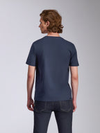 Alpinestars Ageless 2.0 CSF Tee, maglietta a maniche corte, blu navy, vista posteriore, design semplice, streetwear casual da motorsport