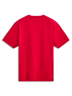Alpinestars Ageless Shadow CSF Tee, maglietta a maniche corte, rosso, vista posteriore, presenta un design rosso semplice con una piccola etichetta nera del marchio sull'orlo inferiore, abbigliamento sportivo casual