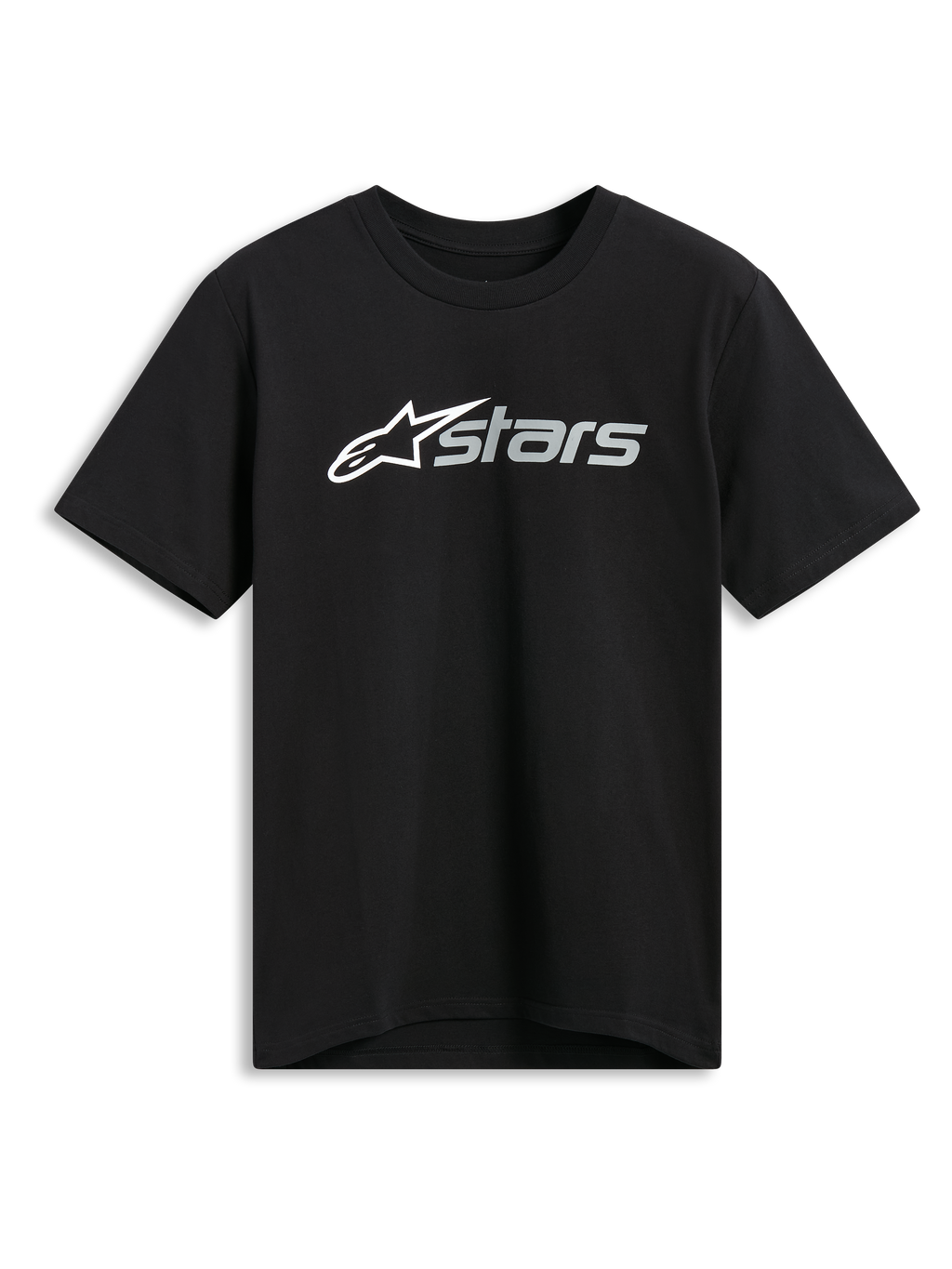 Alpinestars Blaze 2.0 CSF Tee, t-shirt a maniche corte, nero, grafica con logo frontale bianco e grigio, abbigliamento sportivo casual motorsport