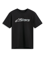Alpinestars Blaze 2.0 CSF Tee, t-shirt a maniche corte, nero, grafica con logo frontale bianco e grigio, abbigliamento sportivo casual motorsport