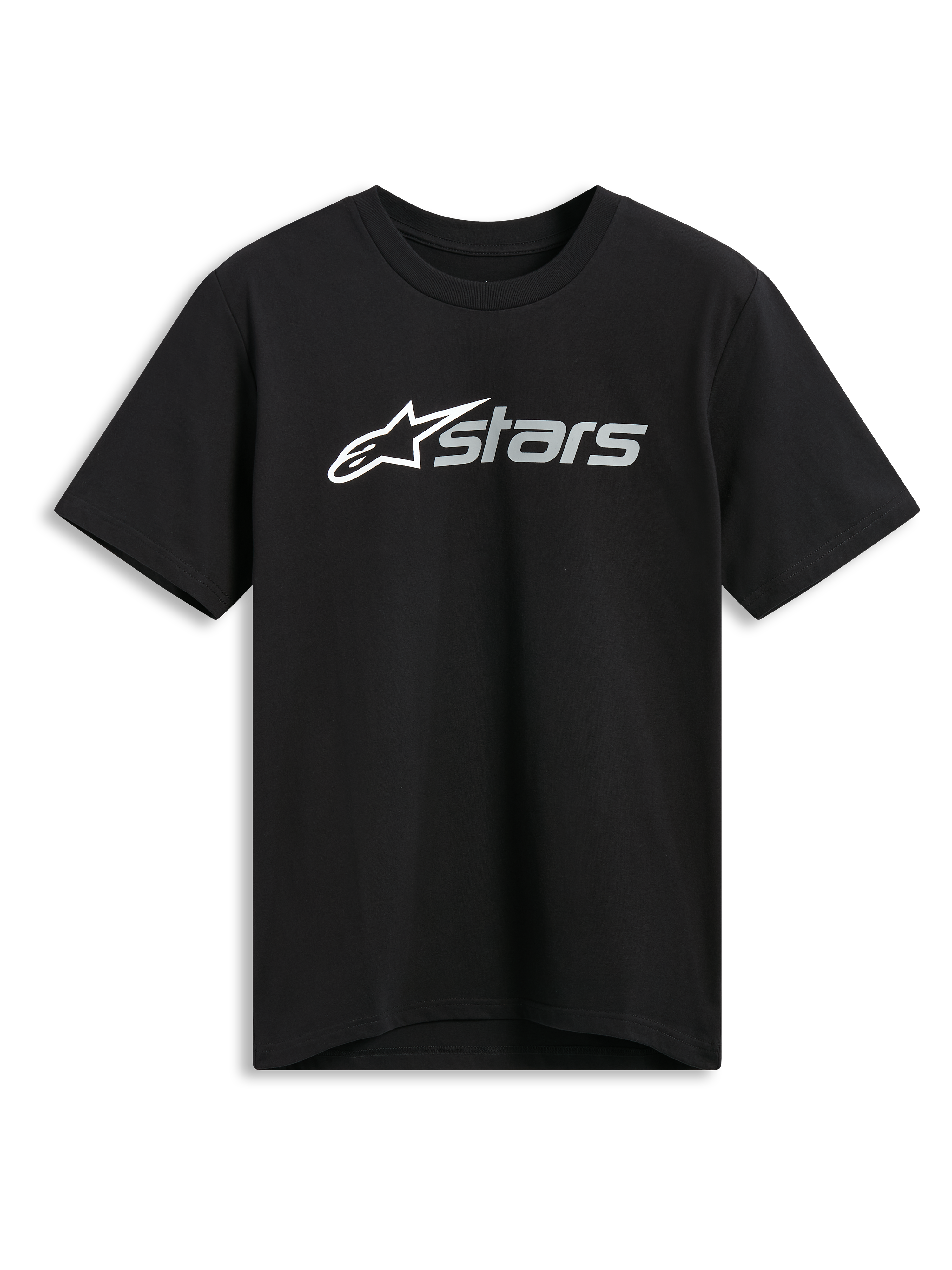 Alpinestars Blaze 2.0 CSF Tee, t-shirt a maniche corte, nero, grafica con logo frontale bianco e grigio, abbigliamento sportivo casual motorsport