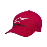 Alpinestars Always 2.0 Hat, Baseball Cap, Red, White star logo and black Alpinestars text, curved bill, structured crown, casual motorsport-inspired streetwear