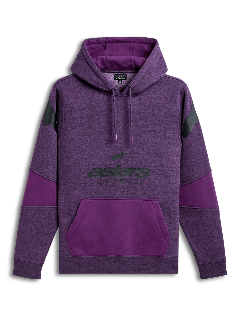Felpa con cappuccio Alpinestars Felpa Con Cappuccio Perpetuate, viola, tasca a marsupio, blocchi di tessuto e grafica del logo sul petto, abbigliamento sportivo casual