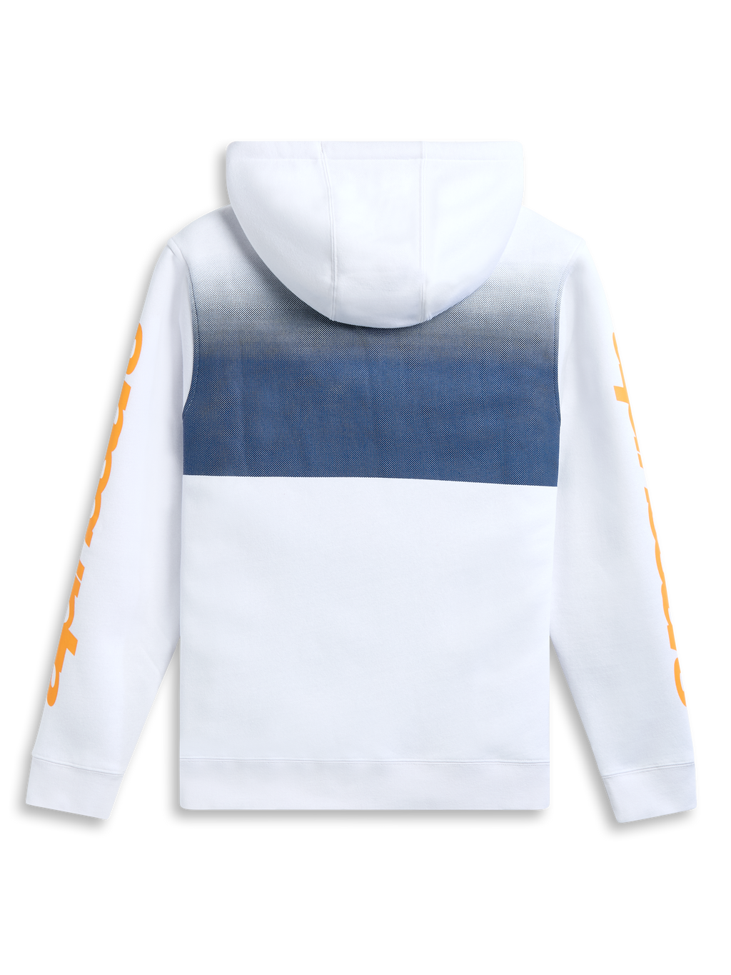 Alpinestars Felpa Con Cappuccio Specter, felpa con cappuccio in pile bianca con stampa sfumata e cappuccio, vista posteriore