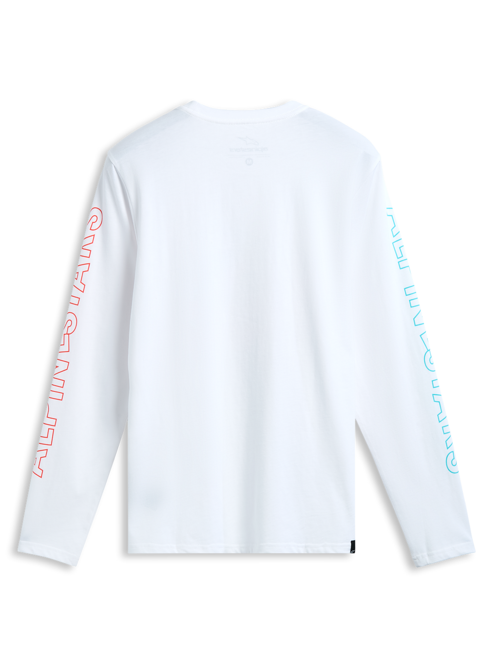 Alpinestars T-Shirt Ayess Csf, maglietta a maniche lunghe bianca con grafiche stampate sulle maniche, vista posteriore