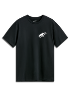 Alpinestars Formulate CSF Tee, t-shirt a maniche corte, nero, logo Astars bianco sul petto, abbigliamento sportivo casual motorsport