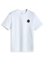 Alpinestars T-Shirt Dot Carbon CSF, maglietta a maniche corte bianca con logo astars effetto fibra di carbonio sul petto, stile sportswear casual