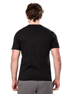 Alpinestars Prevail CSF Tee, t-shirt a maniche corte, nero, vista posteriore con design semplice, streetwear casual ispirato al motorsport