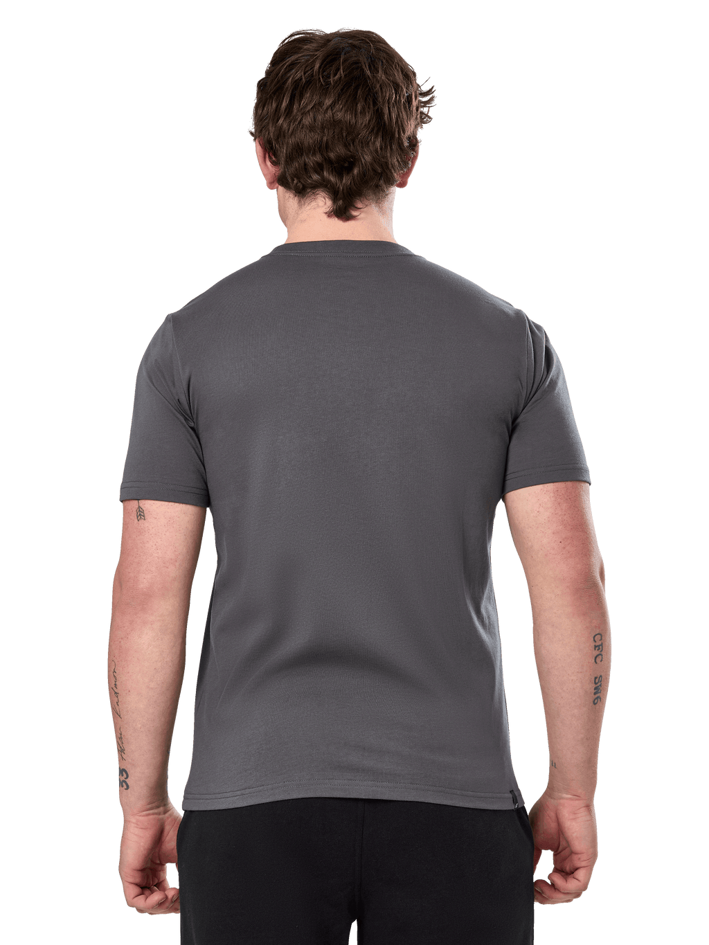 Alpinestars Prevail Csf Tee, t-shirt a maniche corte, Charcoal, vista posteriore, streetwear casual d'ispirazione motorsport