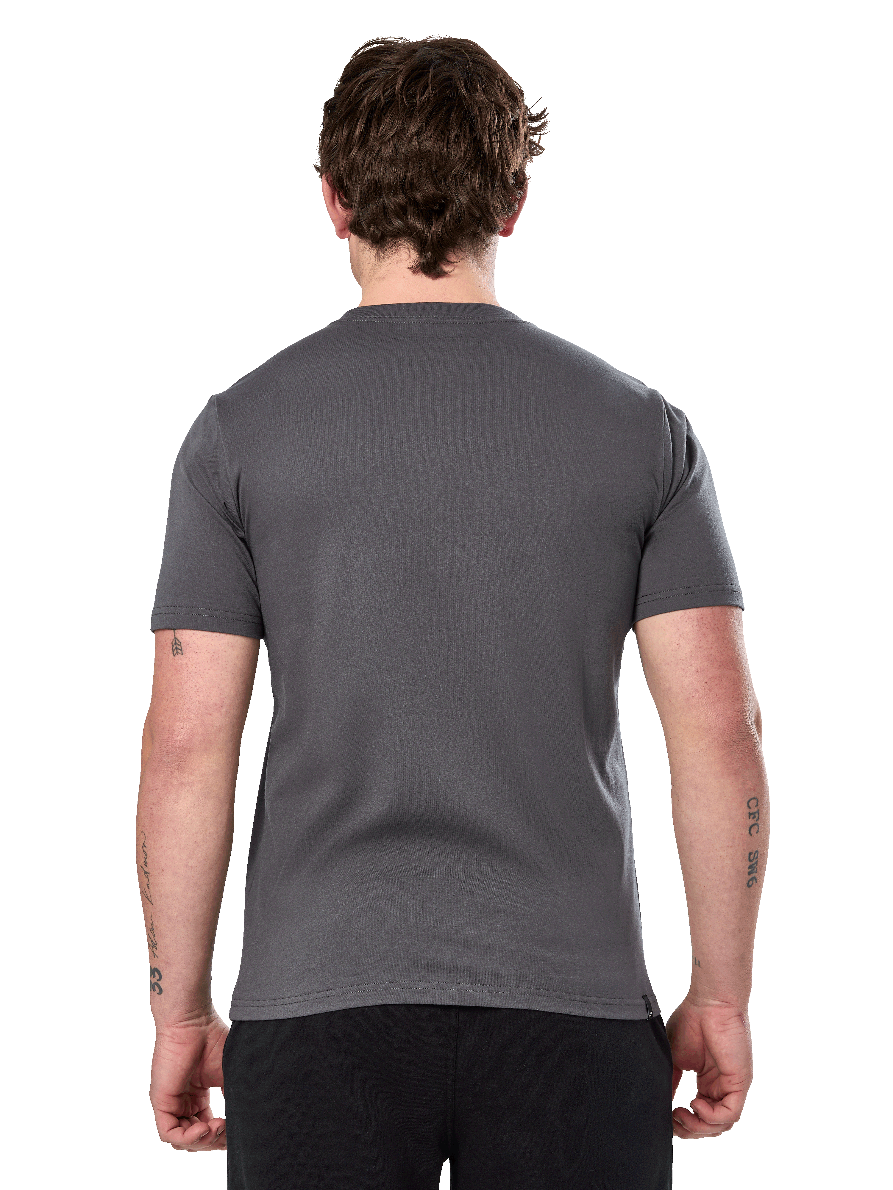 Alpinestars Prevail Csf Tee, t-shirt a maniche corte, Charcoal, vista posteriore, streetwear casual d'ispirazione motorsport