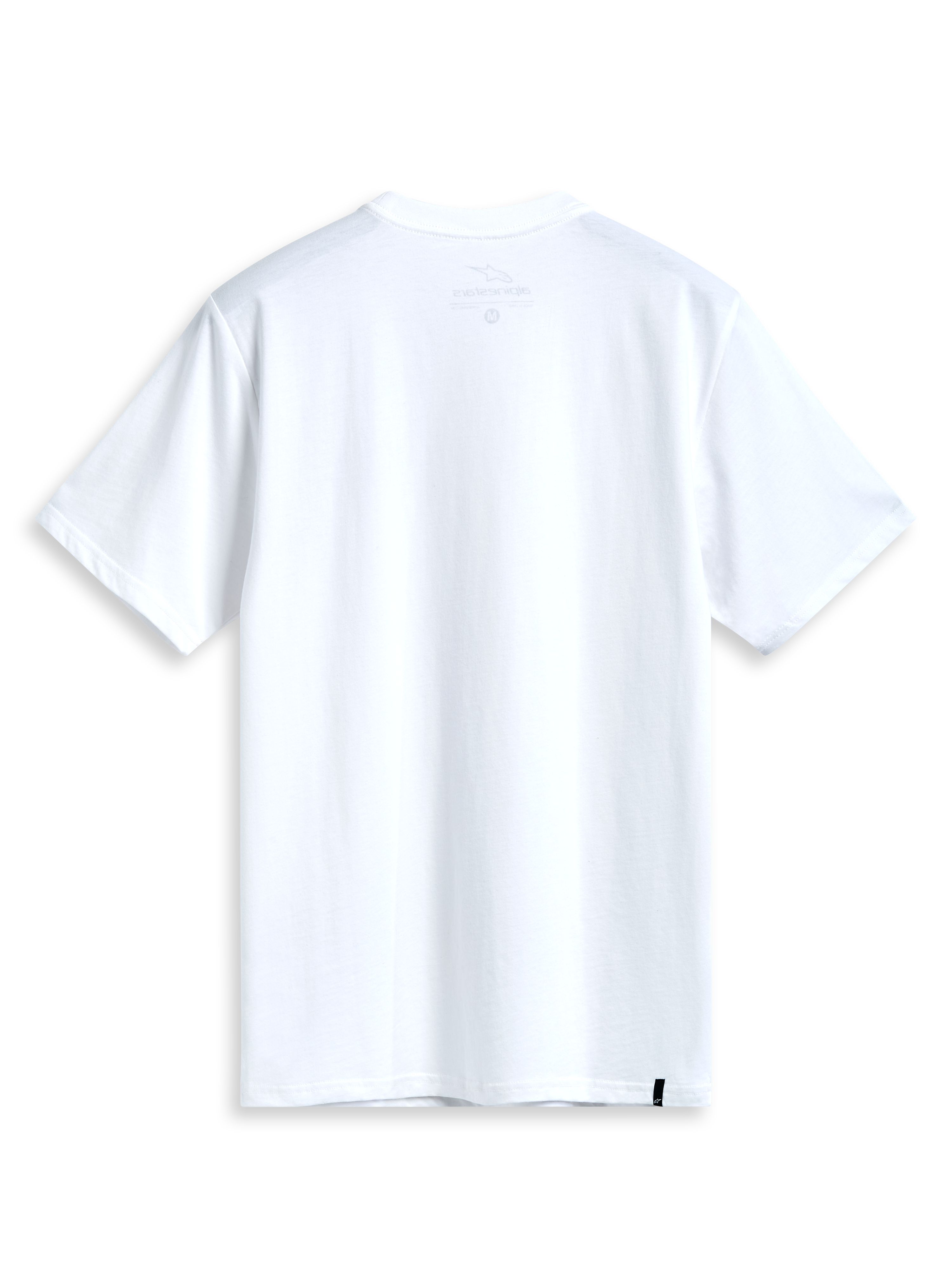 Alpinestars T-Shirt Prevail CSF, maglietta a maniche corte bianca, vista posteriore con design semplice