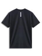 Alpinestars Point Performance Tee, maglietta a maniche corte, nero, vista posteriore con stampa verticale del logo Astars bianco sul collo, abbigliamento sportivo performante traspirante