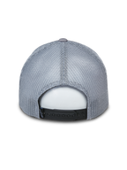 Alpinestars Terolithic Trucker Hat, cappellino trucker grigio, vista posteriore con pannelli in mesh grigio e chiusura snapback nera, copricapo casual ispirato al motorsport