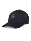 Alpinestars Apex Hat, cappello da baseball nero con visiera curva, logo a stella circolare riflettente, pannelli laterali traforati per la ventilazione, copricapo sportivo tecnico