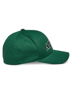Alpinestars Cappello Cereal, verde, cappellino con visiera curva e corona strutturata, logo ricamato bianco e nero, vista laterale, abbigliamento sportivo casual