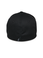 Cappello Alpinestars Share, nero, vista posteriore con costruzione chiusa flex-back, piccolo logo Astars bianco sulla cucitura posteriore, streetwear casual ispirato al motorsport