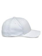 Cappello Alpinestars Share, cappellino da baseball, bianco, vista laterale di profilo, visiera curva e corona strutturata, tessuto twill elasticizzato, accessorio sportswear casual