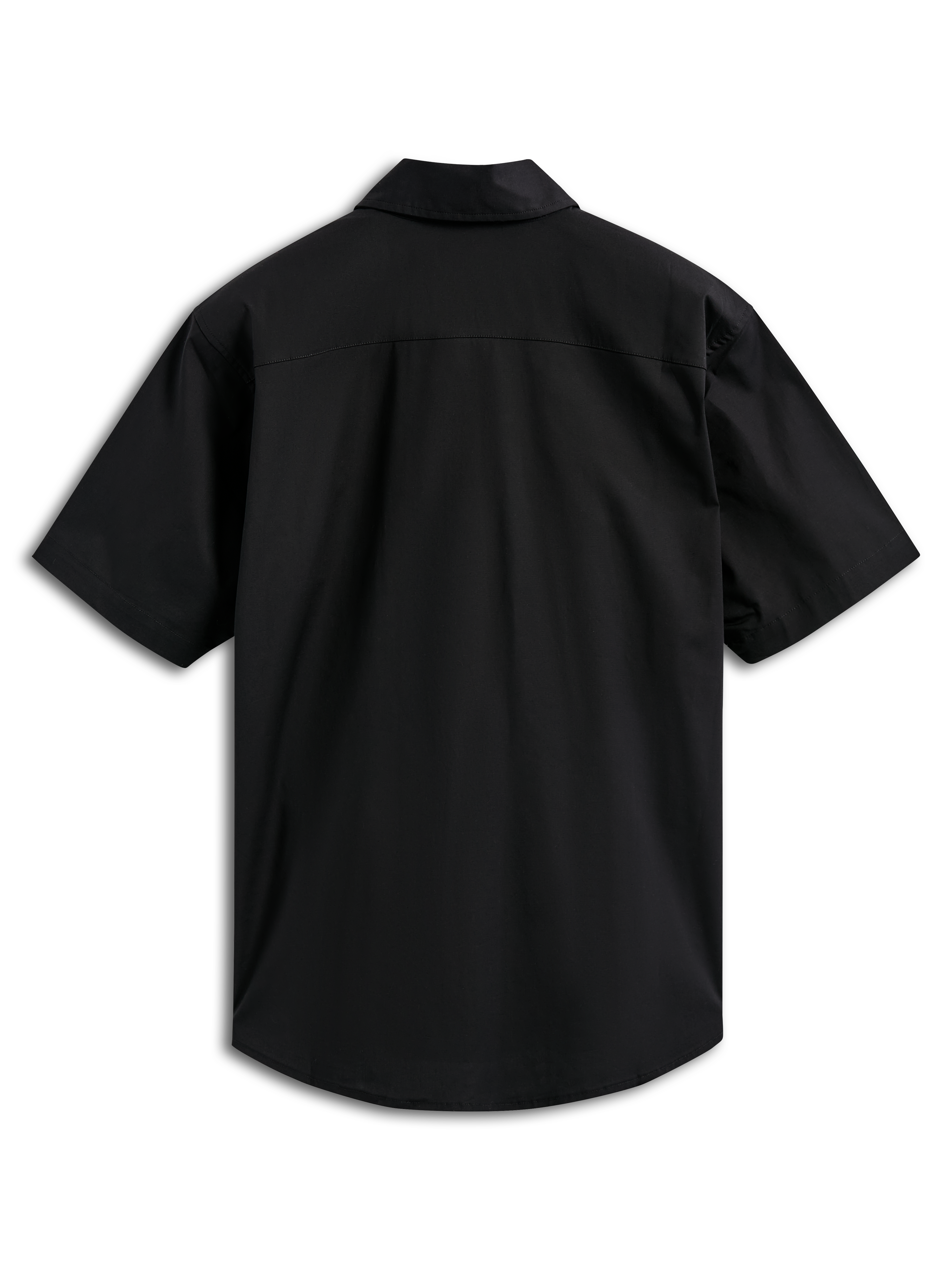 Camicia Alpinestars Strive Woven, camicia a maniche corte con bottoni, nero, vista posteriore, con carré posteriore strutturato, streetwear casual ispirato al motorsport