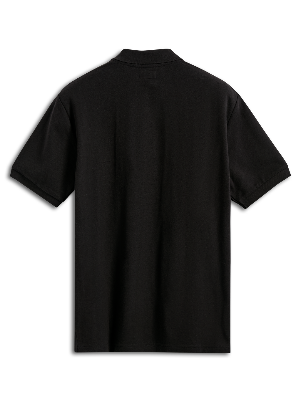 Polo Alpinestars Endeavor Classic, polo a maniche corte, nera, vista posteriore, classico tessuto piqué con colletto e polsini a coste, abbigliamento sportivo casual motorsport
