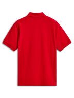 Alpinestars Endeavor Classic Polo, polo in piqué a maniche corte, rosso, vista posteriore, con colletto e polsini delle maniche a coste, trama in maglia piqué classica, abbigliamento sportivo casual