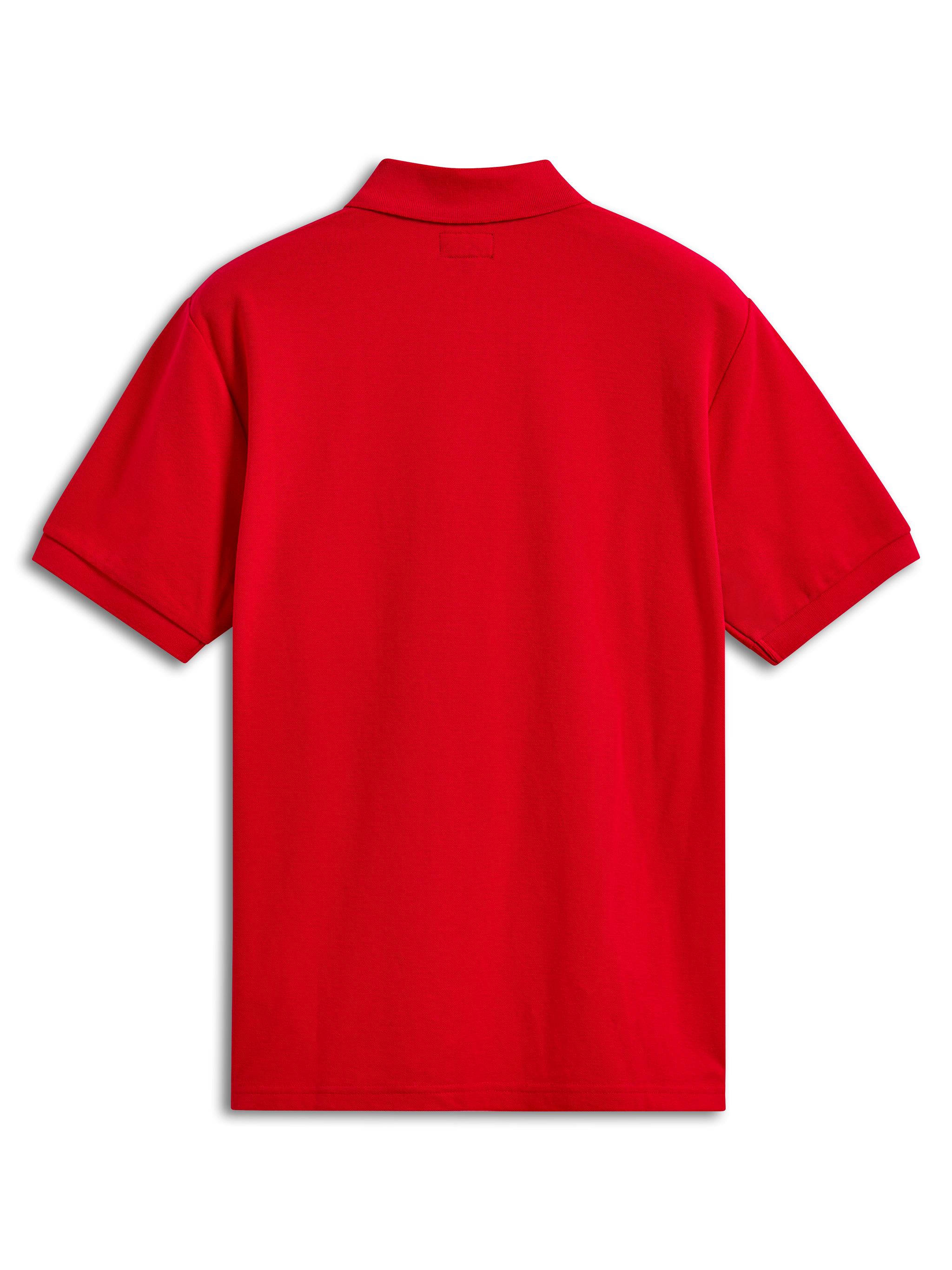Alpinestars Endeavor Classic Polo, polo in piqué a maniche corte, rosso, vista posteriore, con colletto e polsini delle maniche a coste, trama in maglia piqué classica, abbigliamento sportivo casual