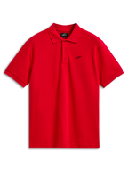 Alpinestars Endeavor Classic Polo, polo in piqué a maniche corte, rosso, piccolo logo Astars nero sul petto, chiusura a tre bottoni, abbigliamento sportivo casual