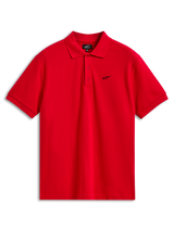 Alpinestars Endeavor Classic Polo, polo in piqué a maniche corte, rosso, piccolo logo Astars nero sul petto, chiusura a tre bottoni, abbigliamento sportivo casual