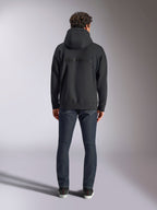 Felpa con cappuccio Alpinestars Emergent Oversized, nero, vista posteriore con logo Alpinestars ricamato in 3D tono su tono, felpa in pile vestibilità oversize, abbigliamento casual lifestyle streetwear