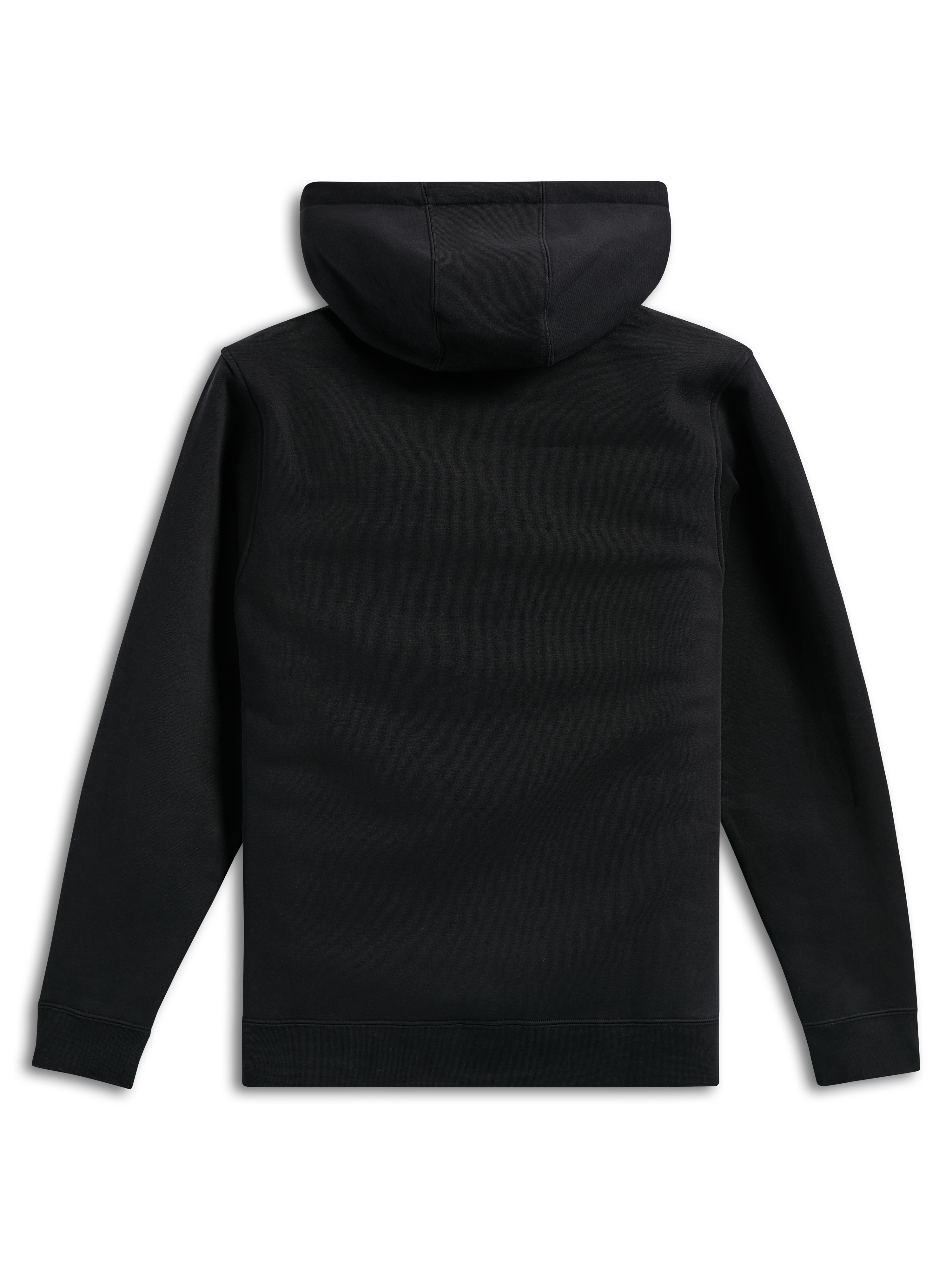 Alpinestars Ellipsoid Hoodie, nero, vista posteriore, felpa pullover tinta unita, streetwear casual, felpa con cappuccio con polsini e orlo a coste