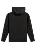 Alpinestars Felpa con cappuccio Cypher, vista posteriore, nero, felpa casual in pile double face con zip frontale, piccolo logo Alpinestars bianco sulla parte inferiore della schiena, cappuccio foderato in rete, design moderno ispirato al motorsport