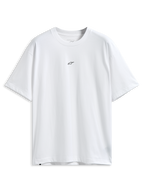 Alpinestars Focused Oversized CSF Tee, t-shirt a maniche corte, bianca, piccolo logo Astars nero sul petto, vestibilità rilassata oversize, streetwear casual ispirato al motorsport