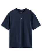 Alpinestars Focused Oversized CSF Tee, t-shirt a maniche corte, blu navy, piccolo logo Astars bianco al centro del petto, vestibilità oversize rilassata, abbigliamento sportivo casual