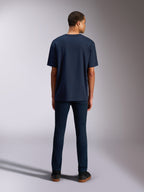 Alpinestars Alter Oversized CSF Tee, t-shirt a maniche corte, blu navy, vista posteriore che mostra la vestibilità rilassata oversize, abbigliamento casual lifestyle streetwear
