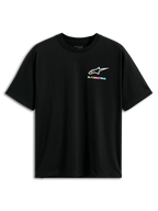 Alpinestars Wild Oversized CSF Tee, maglietta a maniche corte, nero, con un piccolo logo Alpinestars multicolore vivace sul petto, vestibilità oversize, streetwear casual