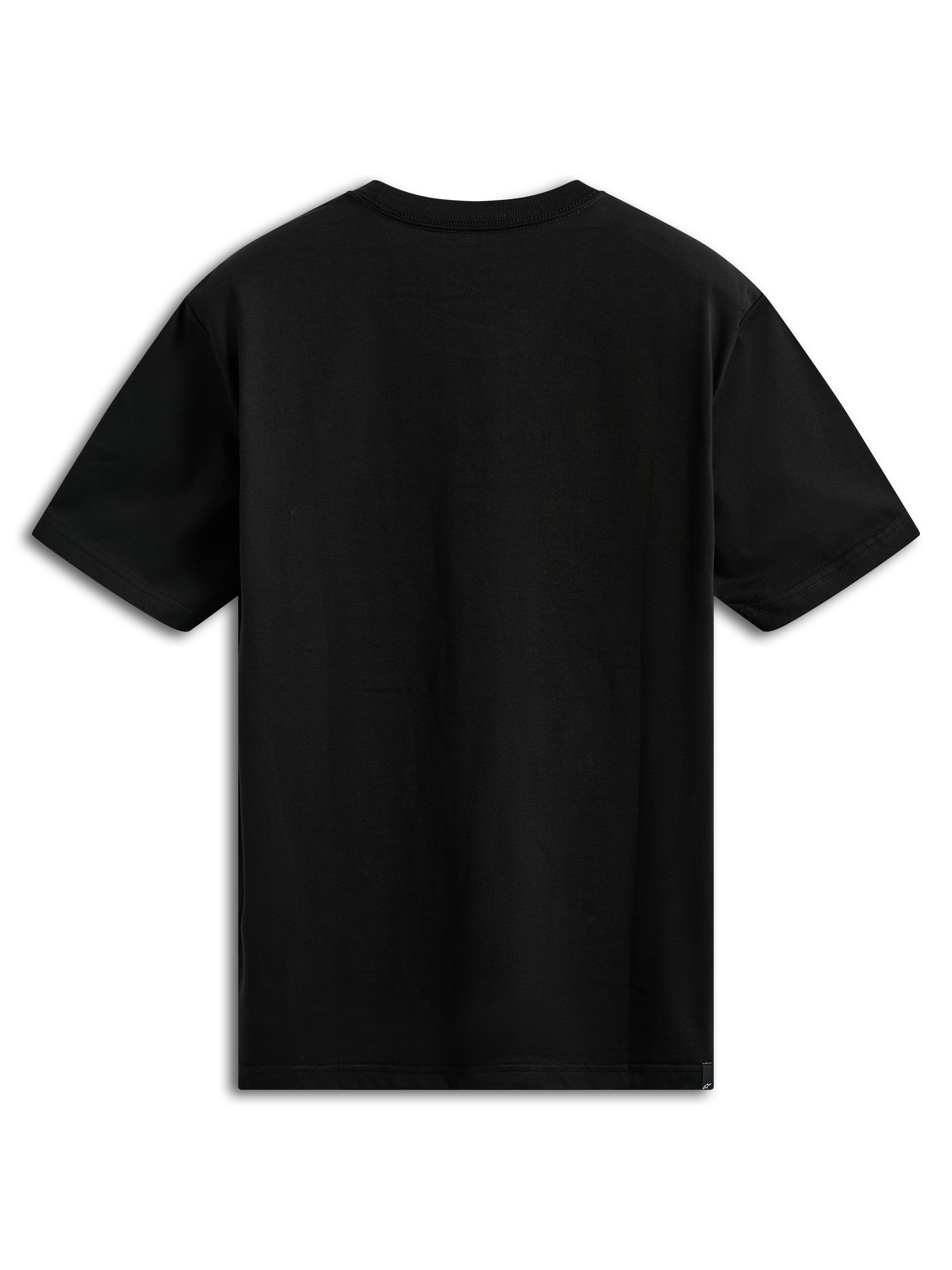 Alpinestars Noka CSF Tee, t-shirt a maniche corte, nero, vista posteriore, tinta unita, abbigliamento sportivo casual ispirato al motorsport