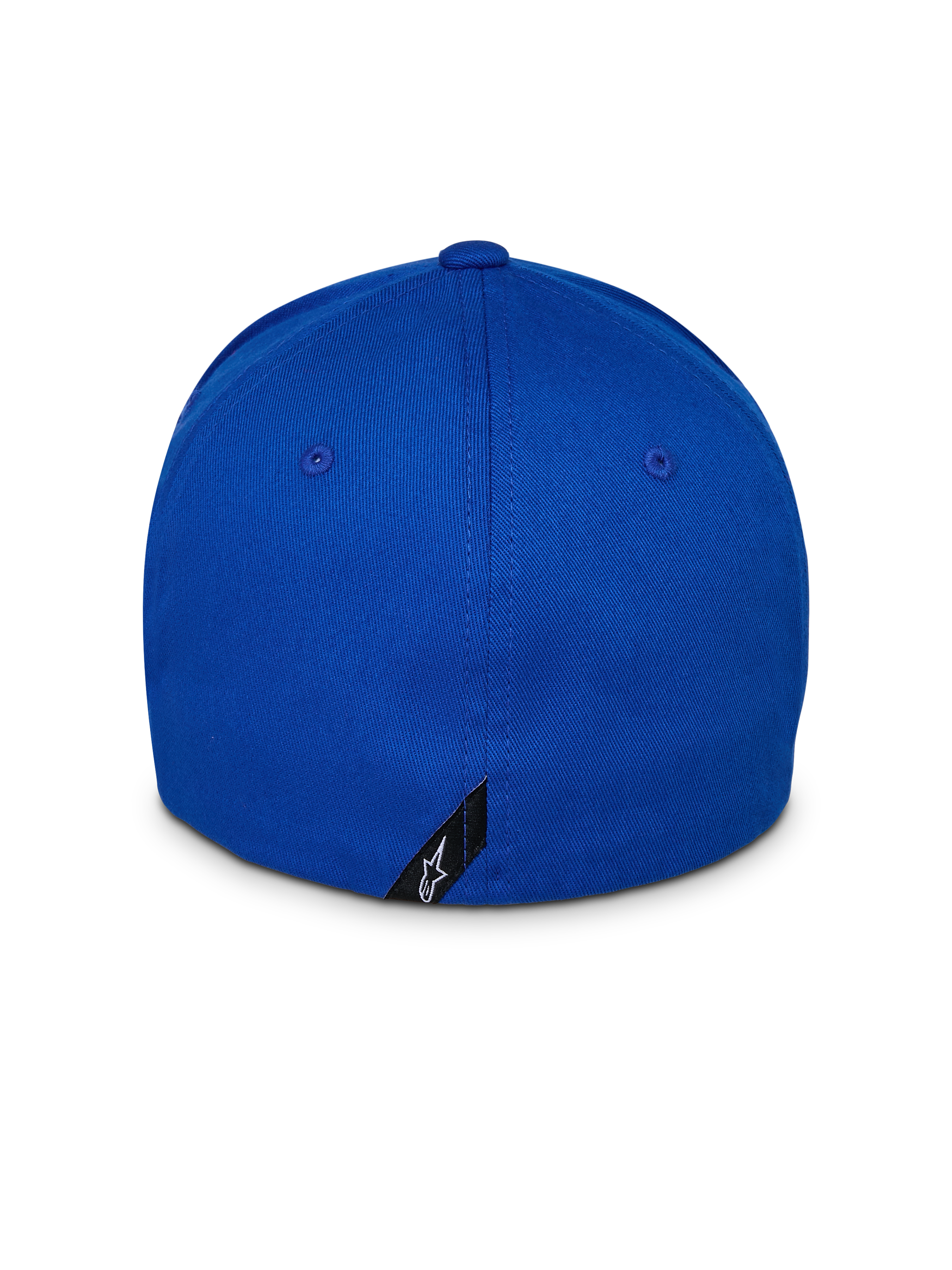 Alpinestars Cappello Corp Shift Relay, blu, vista posteriore, design con retro flessibile e piccola etichetta nera con logo, corona strutturata, cappello sportswear casual