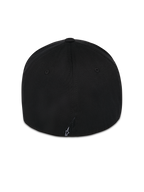 Cappello Alpinestars Pivot, berretto nero con retro flessibile, vista posteriore con piccolo logo Astars bianco ricamato, costruzione in twill, abbigliamento casual motorsport